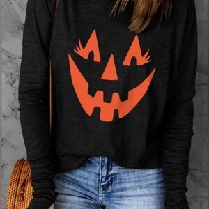 Girly pumpkin face t shirt